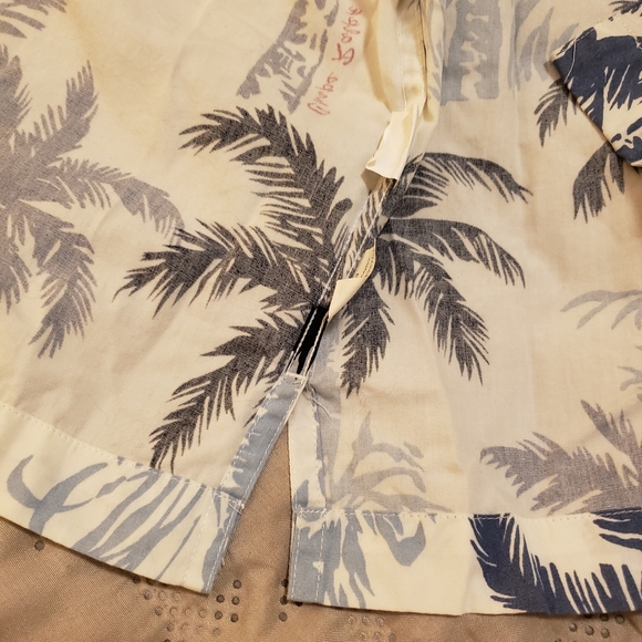 Chaps Ralph Lauren Men Tropical Hawaiian Button Shirt Palm Trees, sz XL - Picture 4 of 7
